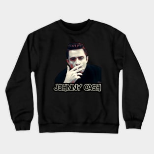 Retro Johnny Cash - man in black Crewneck Sweatshirt